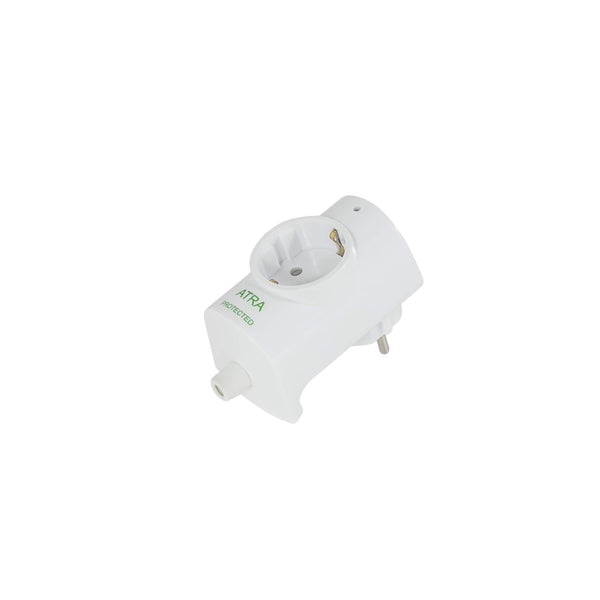 AtR Schutzkontakt-Stecker mit integrierte Steckdose 16A/250V, für Kabel bis 3x1.5 mm² mit Überspannungsschutz