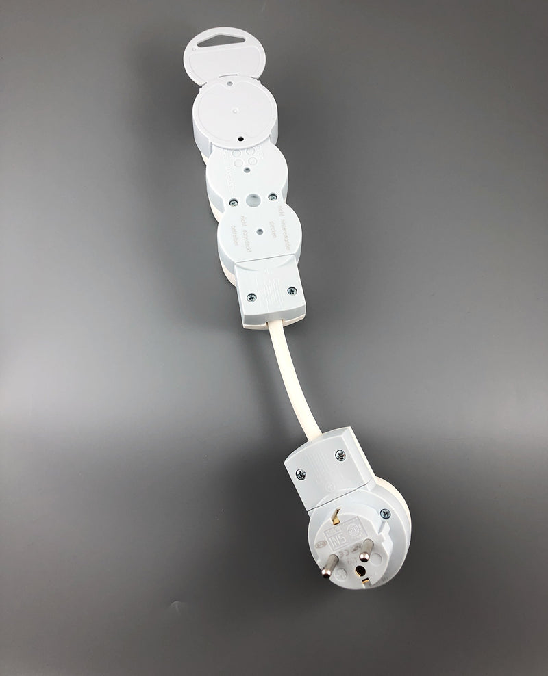 Multistecker Schuko Steckdose Mehrfachstecker Verteiler 3 oder 4 fach mit Stecker mit beleuchtete Schalter (3-fach schaltbar)
