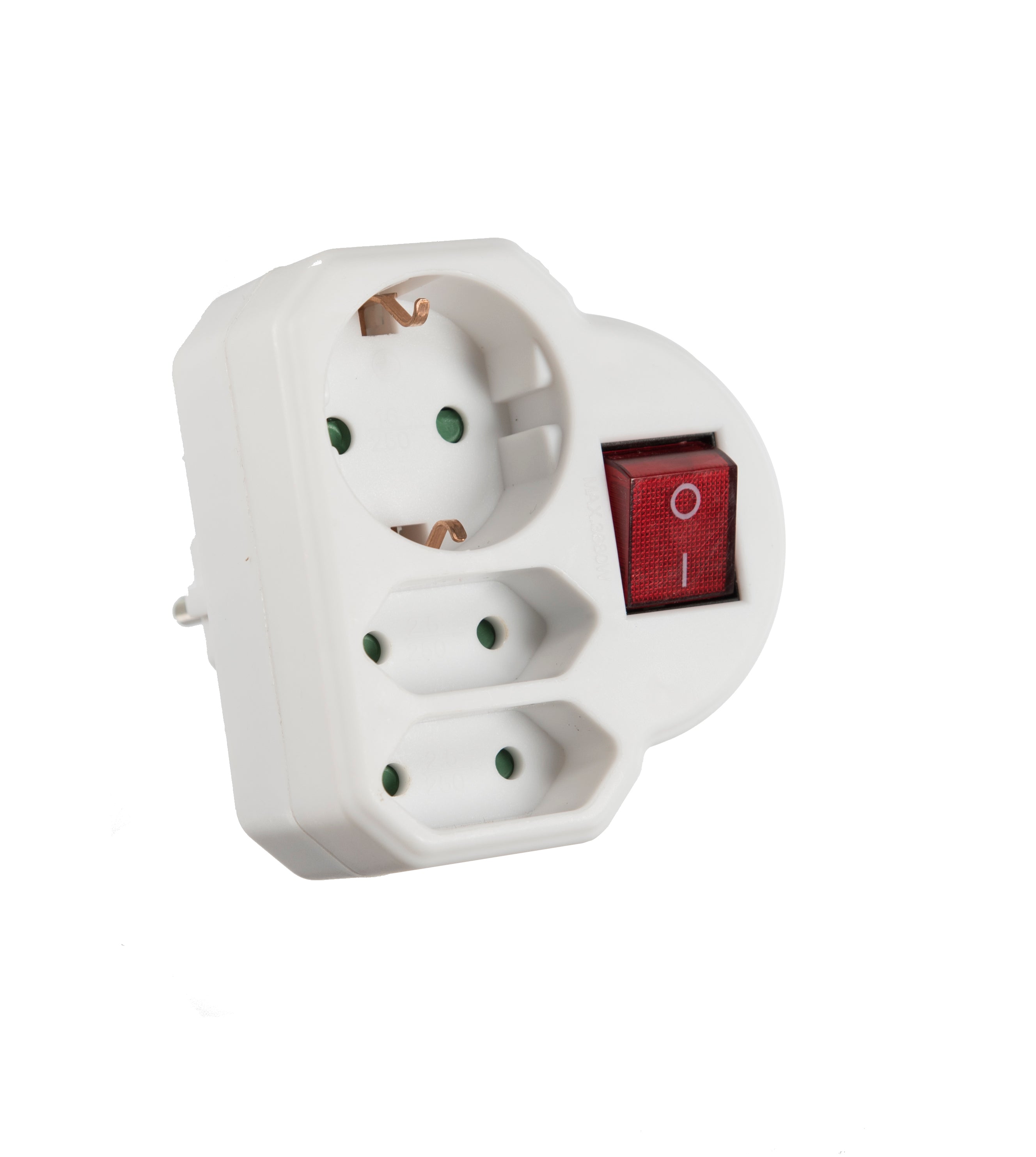 Multistecker Adapterstecker Schutzkontakt Verteiler Mehrfachstecker 3