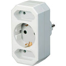 Socket adapter 2x 2P Euro socket and 1x 2P+E White - Brennenstuhl Adapterstecker BS1508050