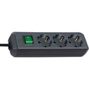 Socket 3x 2P+E Eco-line with switch and cable 3m Black - Brennenstuhl Eco-line BS1152300400