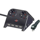 Power strip 2 x 2P+E with USB hub and cable 1.8 m Black - Brennenstuhl Desktop-Power BS1153500122