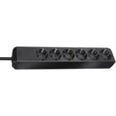 Socket 6x 2P+E with cable 1.5m Black - Brennenstuhl Eco-line BS1159400015
