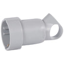 Plug 2P+E 16A with ring and 45° cable Grey - Legrand Helium 50325
