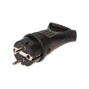 Plug 2P+E 16A with ring and 45° cable Black - ORNO 1369 OR-AE-1369