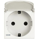 Socket schuko 2P+E with cap 2M White - bticino Axolute HD4141PW