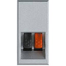 Contact with terminals for speakers 1M Aluminium - bticino Axolute HC4294