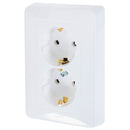 Double socket Schuko with frame White /plastic pack - till clear/ - Legrand Cariva 693962