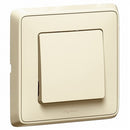 Single pole switch 10A with frame Cream /plastic pack - till clear/ till clear - Legrand Cariva 694150