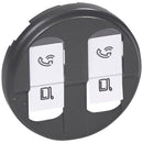 Face plate for 2xRJ45 Graphite socket - Legrand Celiane 67952