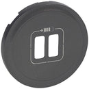 Face plate for 2xUSB Graphite socket - Legrand Celiane 67956