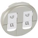 Faceplate for 2xRJ45 Titanium socket - Legrand Celiane 68552