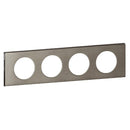 Frame 4x Inox Brossé (Steel) - Legrand Celiane 69104