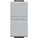 Single pole axial switch 1M Aluminium - bticino Livinglight NT4051AN