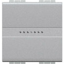 Single-pole axial 2M aluminium switch - bticino Livinglight NT4051M2AN