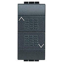 Button for control of blinds 1M Anthracite - bticino Livinglight L4037