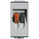 Speaker outlet 1M Aluminium - bticino Livinglight NT4294