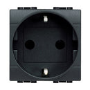 Schuko 2P+E 2M contact Anthracite - bticino Livinglight L4141