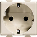 Socket shuko 2P+E 2M Cream - bticino Matix A5440/2N