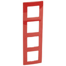 Frame 4x Red - Legrand Niloe 665024