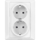 Shocko double socket 2P+E White - Legrand Valena 774400