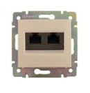 Socket 2xRJ45 Cat. 5e UTP Cream - Legrand Valena 774131