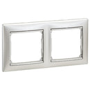 Frame 2x Aluminium - Legrand Valena 770152