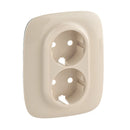 Face plate with frame for double socket shuko Cream - Legrand Valena Allure 754956
