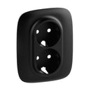 Face plate with frame for double socket shuko Black - Legrand Valena Allure 754958