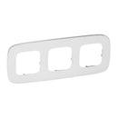 Frame 3x White glass - Legrand Valena Allure 755543