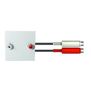 Socket 2XRCA with cable M45 2M White - MMC S2CEB 45 AM2R2020N