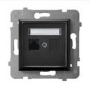 Socket 1xRJ45 Cat. 5e UTP Black - OSPEL Aria GPK-1U/K/m/33