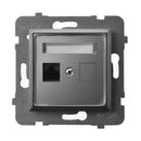 Socket 1xRJ45 Cat. 5e UTP Grey mat - OSPEL Aria GPK-1U/K/m/70