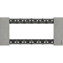Frame 6M Steel Italian Standard - bticino Living Now KA4806ZG