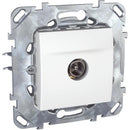 TV socket, male connector White - SCHNEIDER ELECTRIC Unica Basic MGU50.462.18Z
