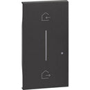 Faceplate for wireless scripted master switch "Going Out / Coming Back" 2M Black - bticino Living Now with Netatmo KG40M2