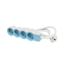 Socket 4x 2P+E Shuko, with cable 1.5m, color White/Blue - Legrand Standart 694554