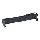 Socket 6x 2P+E Shuko, ON/OFF button, with cable 1.5m, color Black/dark grey - Legrand Premium 694534