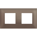 Frame 2x 2M Brown mat /bluster/ - bticino Classia R4802M2TF