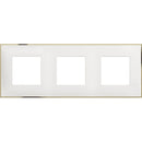 Frame 3x 2M White with gold /bluster/ - bticino Classia R4802M3WD