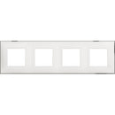 Frame 4x 2M White with chrome /bluster/ - bticino Classia R4802M4WR