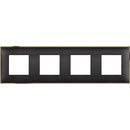 Frame 4x 2M Black with gold /bluster/ - bticino Classia R4802M4BD