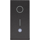 Double pole switch 16A with indicator 1M Black /bluster/ - bticino Classia RG4002L