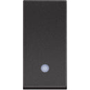 Single-pole switch with backlight 1M Black /bluster/ - bticino Classia RG4001L