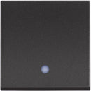 Single-pole switch with backlight 2M Black /bluster/ - bticino Classia RG4001M2L