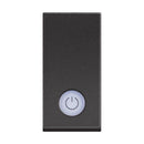 Single pole switch 10A with backlight 1M symbol boiler Black /bluster/ - bticino Classia RG4001LS
