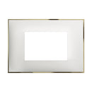 Frame 3M White with gold /bluster/ - bticino Classia R4803WD