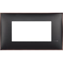 Frame 4M Black with nickel /bluster/ - bticino Classia R4804BH