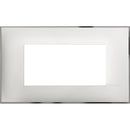 Frame 4M White with chrome /bluster/ - bticino Classia R4804WR