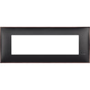 Frame 7M Black with nickel /bluster/ - bticino Classia R4807BH
